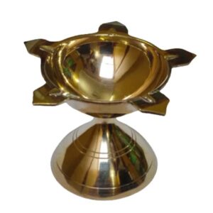 Brass Akhand Flower Diya